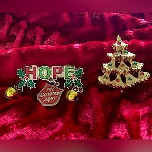 Salvation Army Christmas pin and tree